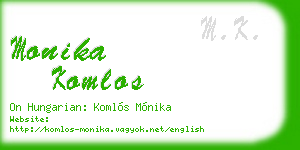 monika komlos business card