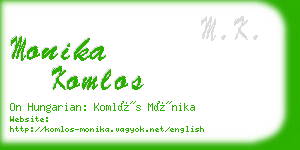 monika komlos business card